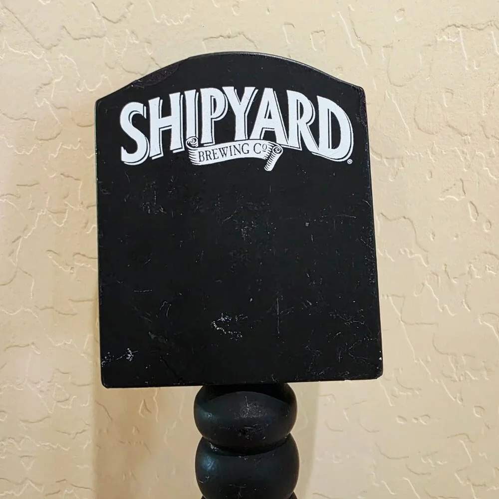 Shipyard Brewing Co Portland ME Wood Black Chalkboard Beer Tap Handle